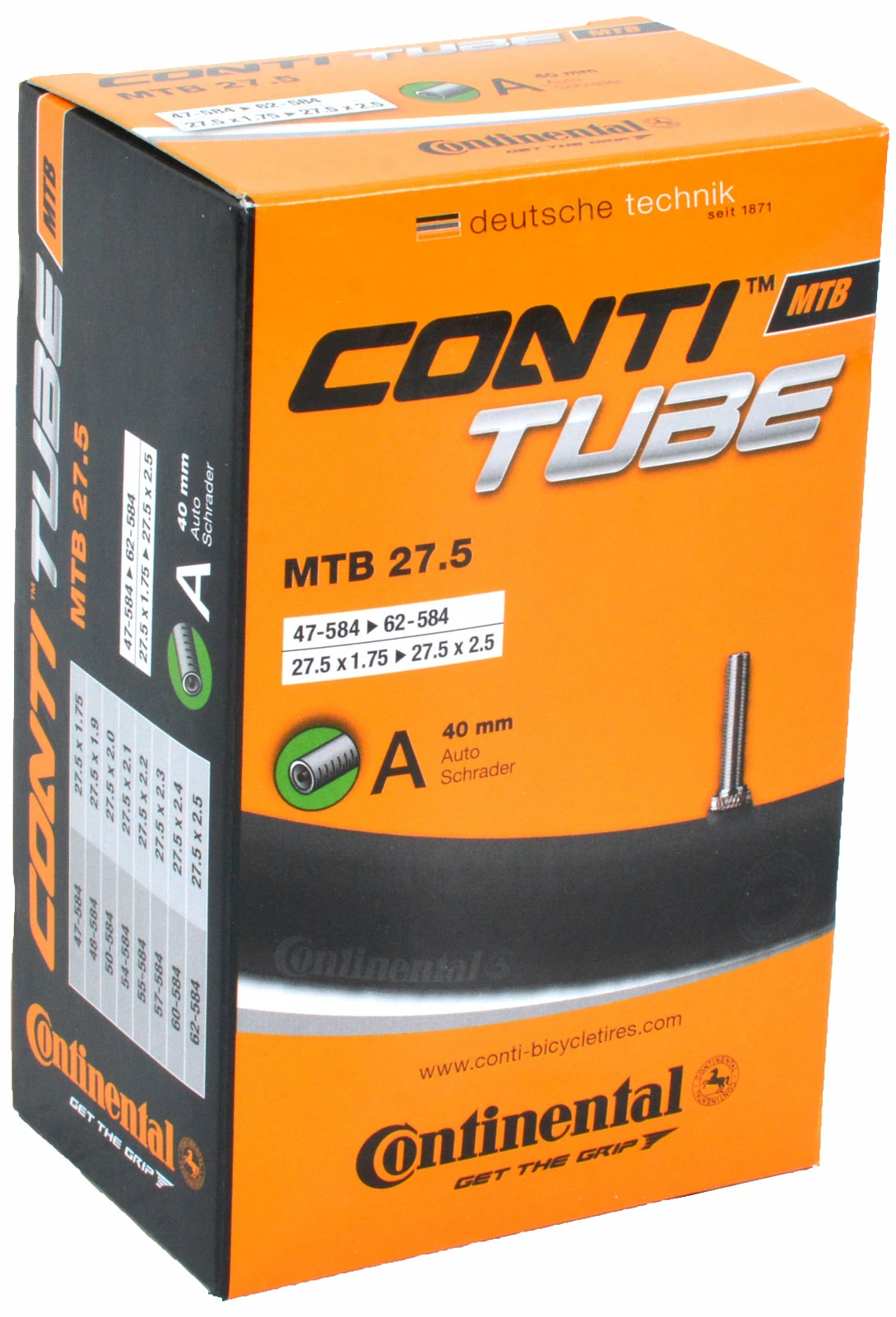 Continental Chambre à Air MTB 27.5 A40 3 Continental Chambre à Air MTB 27.5 A40