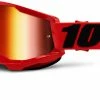 100% Strata 2 (Mirror Lens) Red - Lunettes De Vue -Vélo Soldes 100 Strata 2 Mirror Lens Goggle HU GOG 1054 13