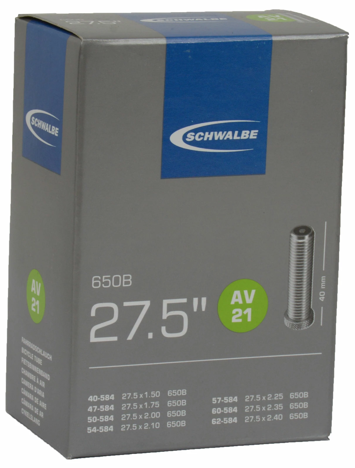 Schwalbe Chambre à Air AV 21 Pour 27,5 3 Schwalbe Chambre à Air AV 21 Pour 27,5