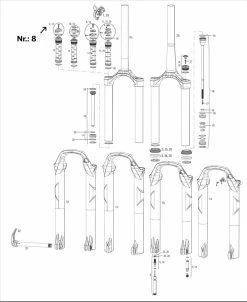 ROCKSHOX Reba / Recon Compression Damper Adjuster Knob Kit -Vélo Soldes 1054119GVHX3rHr17gF