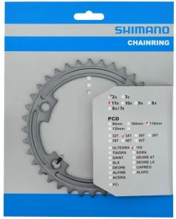 Shimano Plateau Pour FC-R7000 50/34 Dents -Vélo Soldes 105 FC R7000 34 silber Verpackung