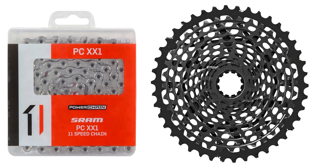 SRAM Kit D'usure X01 Cassette XG-1195 + Chaîne PC XX1 11 Vitesses 3 SRAM Kit D'usure X01 Cassette XG-1195 + Chaîne PC XX1 11 Vitesses