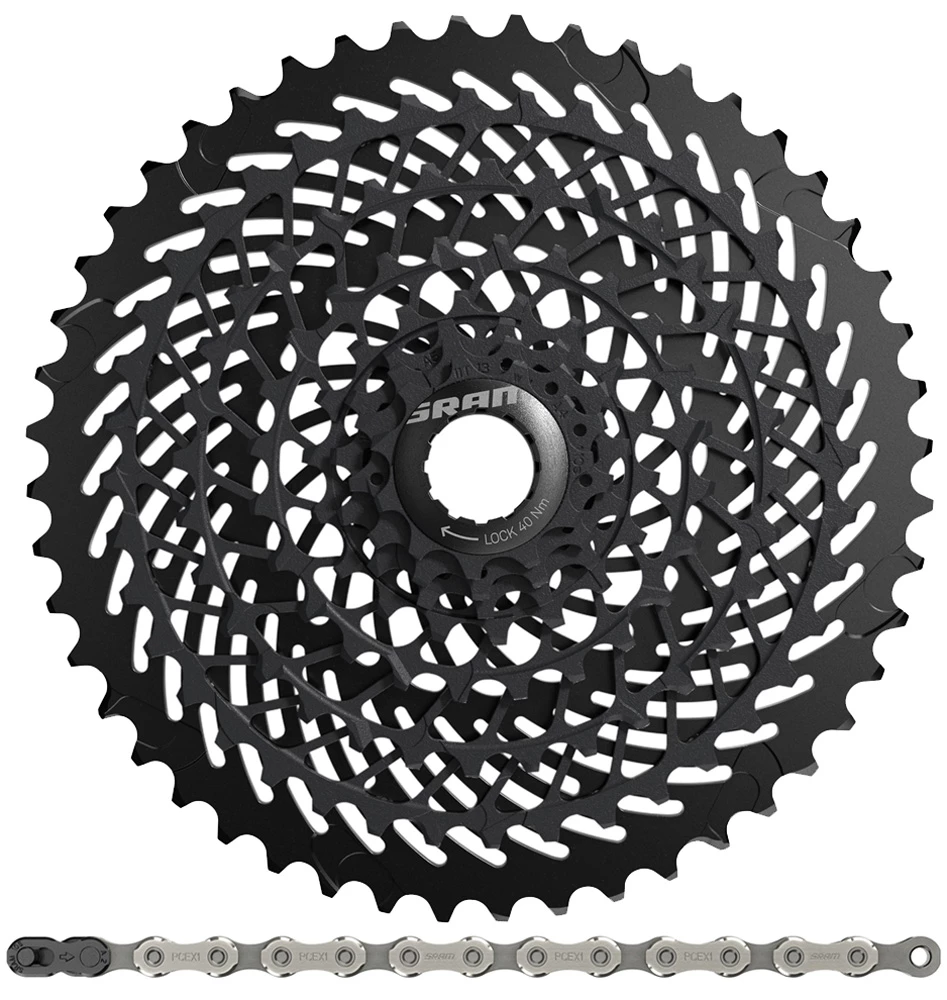 SRAM XG-899 Kit D'usure Cassette E-Block + Chaîne PC EX1 8 Vitesses 3 SRAM XG-899 Kit D'usure Cassette E-Block + Chaîne PC EX1 8 Vitesses