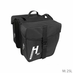 Haberland Sac Double - Basic 3.0 -Vélo Soldes 20112629 40300095 Haberland Basic 3punkt0 Doppeltasche schwarz 25L M beschriftet