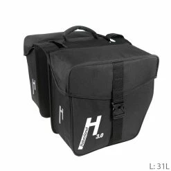 Haberland Sac Double - Basic 3.0 -Vélo Soldes 20112629 40300096 Haberland Basic 3punkt0 Doppeltasche schwarz 31L L beschriftet