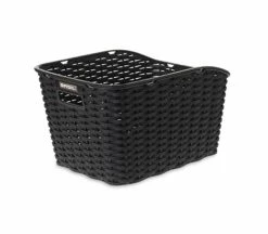 BASIL Panier Arrière Weave WP Noir