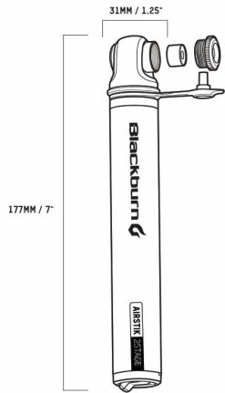 Blackburn Mini-pompe AirStik 2Stage -Vélo Soldes 353100 001 4