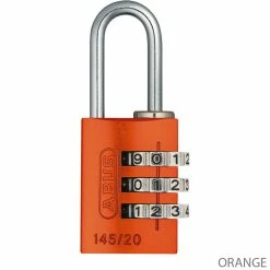 Abus 145/20 Serrure à Combinaison Lock-Tag -Vélo Soldes 46607ABUS145 20LockTagZahlenschloss orange