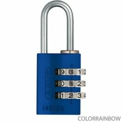 Abus 145/20 B/DFNLI Serrure à Combinaison -Vélo Soldes 46625ABUS145 20B DFNLI Zahlenschloss colorrainbow