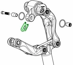 Cane Creek Kit De Bouton De Déverrouillage Thudbuster G4 LT Or -Vélo Soldes Cane Creek Thudbuster Offnungsknopf Kit Gold 840226076621 a