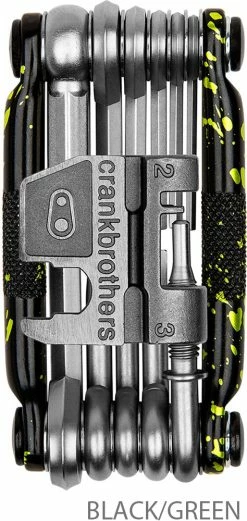 Crankbrothers Multi-17 Multitool Splatter Limited Edition -Vélo Soldes CrankBrothers M17 Splatter Limited Edition 16681CB black green