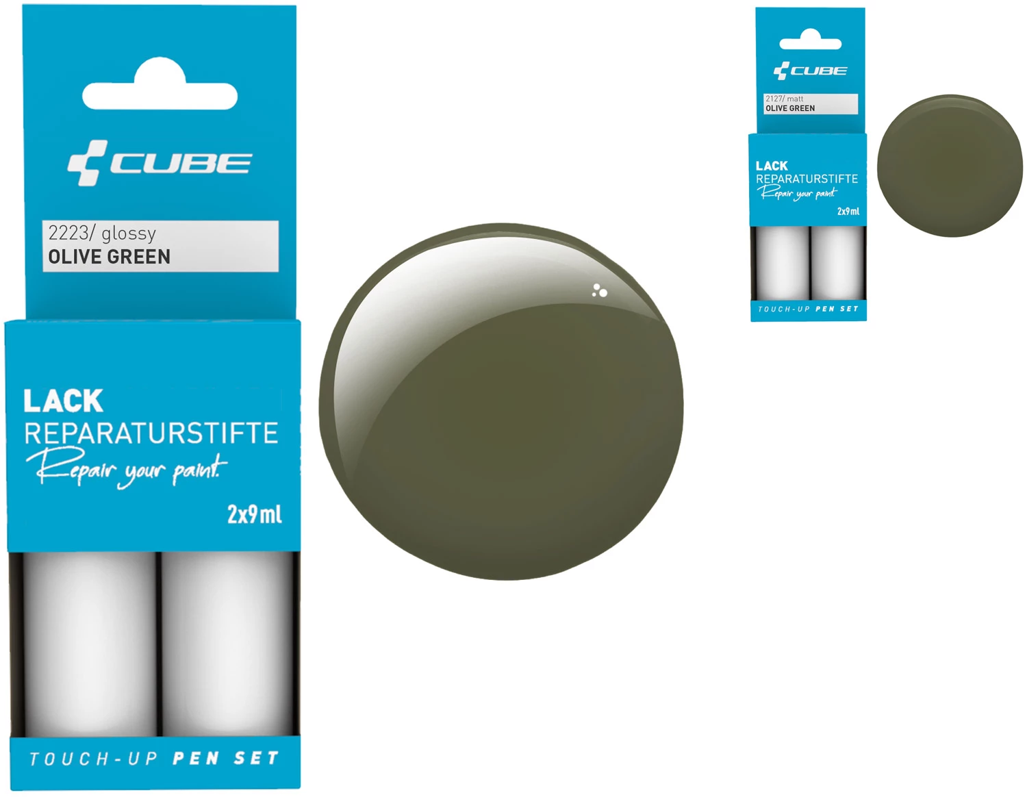 Cube Set De Stylos De Réparation De Peinture OLIVE GREEN 3 Cube Set De Stylos De Réparation De Peinture OLIVE GREEN
