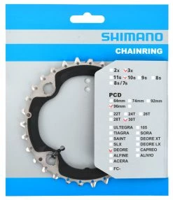 Shimano DEORE Plateau Pour FC-M6000-3 40/30/22 Dents 6 Shimano DEORE Plateau Pour FC-M6000-3 40/30/22 Dents -Vélo Soldes DEORE FC M6000 3 30T