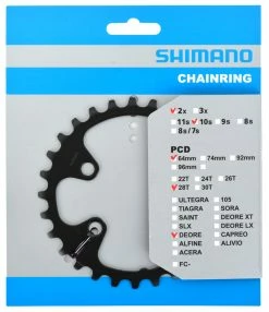 Shimano DEORE Plateau Pour FC-M6000 38/28 Dents 5 Shimano DEORE Plateau Pour FC-M6000 38/28 Dents -Vélo Soldes DEORE Kettenblatt FC M6000 BG fur 38 28 Zahne 2