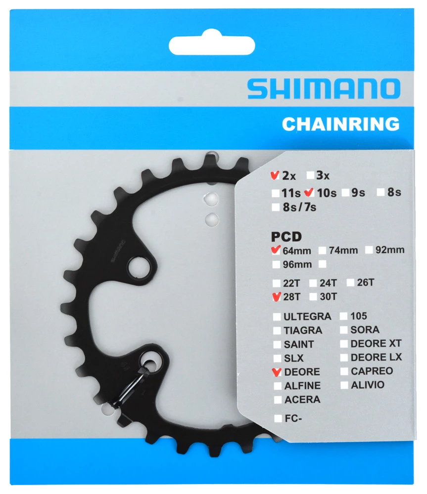 Shimano DEORE Plateau Pour FC-M6000 38/28 Dents 4 Shimano DEORE Plateau Pour FC-M6000 38/28 Dents – Image 2