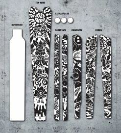 Dyedbro Kit De Protection De Cadre Victor Brousseaud AS Gravel -Vélo Soldes Dyedbro Victor Brousseaud AS Gravel Rahmenschutz Kit GB 33322