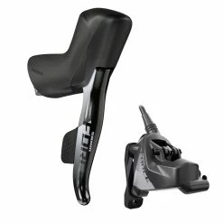 SRAM Force ETap AXS 2x12 Vitesses HRD Kit électronique FlatMount CL 10 SRAM Force ETap AXS 2x12 Vitesses HRD Kit électronique FlatMount CL -Vélo Soldes ED FRC D1 Right w Caliper Black 3q M