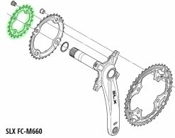 Shimano SLX/DEORE Plateau Pour FC-M660/M617 13 Shimano SLX/DEORE Plateau Pour FC-M660/M617 -Vélo Soldes FC M660
