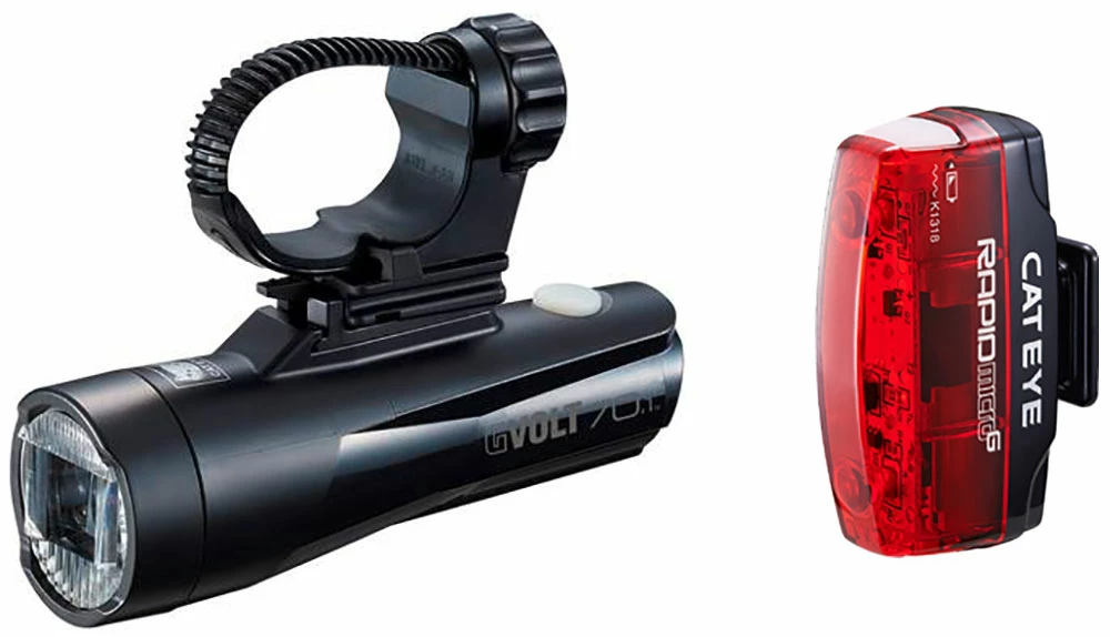 Cateye Ensemble D'éclairage GVolt 70.1 + Rapid Micro G 3 Cateye Ensemble D'éclairage GVolt 70.1 + Rapid Micro G