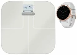 Vélo Soldes 12 Garmin Index™-S2 Smart-Fat-Scale Bundle + Vivoactive 4S - GPS Fitness Smartwatch