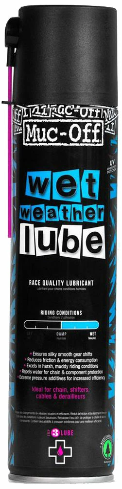 Muc-Off Aérosol Wet Weather Lube 400ml 3 Muc-Off Aérosol Wet Weather Lube 400ml