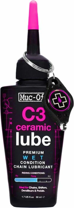 Muc-Off C3 Ceramic Wet Lube Lubrifiant Pour Chaînes -Vélo Soldes Muc Off C3 Ceramic Lube Ketten Schmiermittel 50ml MU LUB 0869 aInpEaKHnKWsxJ