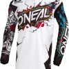 O'Neal Element Youth - Kid's Long Sleeve MTB Jersey -Vélo Soldes O Neal ELEMENT Youth Jersey VILLAIN Kinder MTB Trikot 002E 92S 01