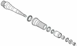 Shimano Axe De Pédale Complet Pour PD-R540/PD-RS500 7 Shimano Axe De Pédale Complet Pour PD-R540/PD-RS500 -Vélo Soldes Pedalachse komplett PD R540 c