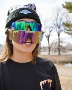 Pit Viper The Originals Lightspeed / Polarized Purple Mirror - Lunettes De Soleil -Vélo Soldes Pit Viper The Originals Lightspeed Polarized Purple Mirror Sonnenbrille PV GLA 0001 2735 5