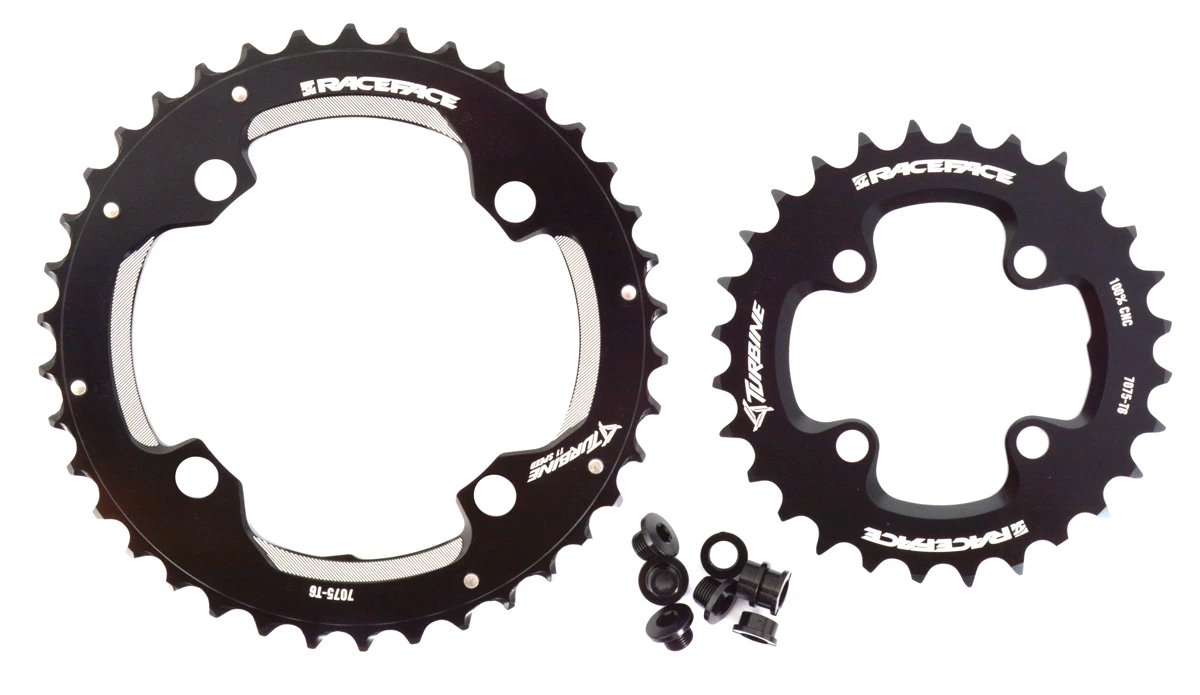 Race Face Turbine CHainring Set 2x11-speed 28/38T Black 3 Race Face Turbine CHainring Set 2x11-speed 28/38T Black