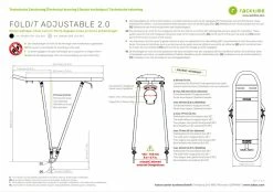 Racktime Porte-bagages Foldit Adj.2.0 -Vélo Soldes RacktimeFolditAdj2 0Gepaecktraeger24 29Zoll TechnischeZeichnung
