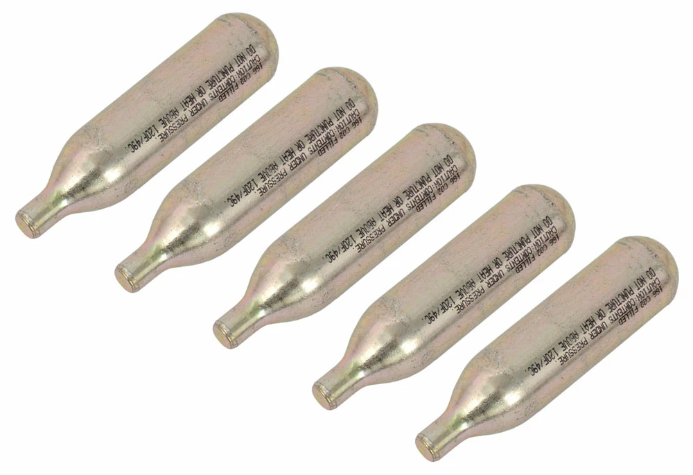 Radon Cartouche De CO₂ 16g Sans Filetage, Paquet De 5 Pour SKS Airchamp Pro 3 Radon Cartouche De CO₂ 16g Sans Filetage, Paquet De 5 Pour SKS Airchamp Pro