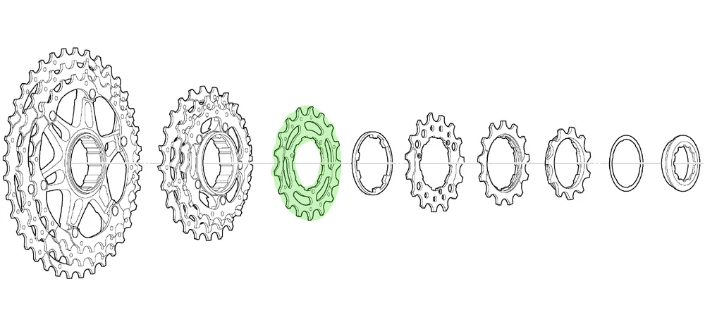 Shimano Pignon 17 Dents Pour CS-M771-10 BJ/BK 4 Shimano Pignon 17 Dents Pour CS-M771-10 BJ/BK – Image 2