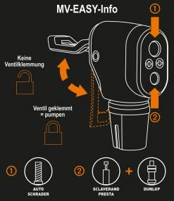 SKS Germany Tête De Pompe MV Easy 9 SKS Germany Tête De Pompe MV Easy -Vélo Soldes SKS GERMANY MV Easy Pumpenkopf 11684 d
