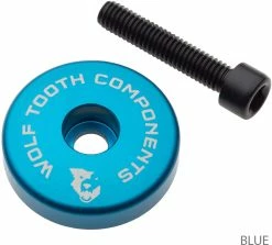 Wolf Tooth Components Capuchon Ahead Ultraléger Spacer Intégré De 5 Mm -Vélo Soldes STEMCAP5MMBLU 1