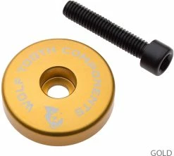Wolf Tooth Components Capuchon Ahead Ultraléger Spacer Intégré De 5 Mm -Vélo Soldes STEMCAP5MMGLD 1