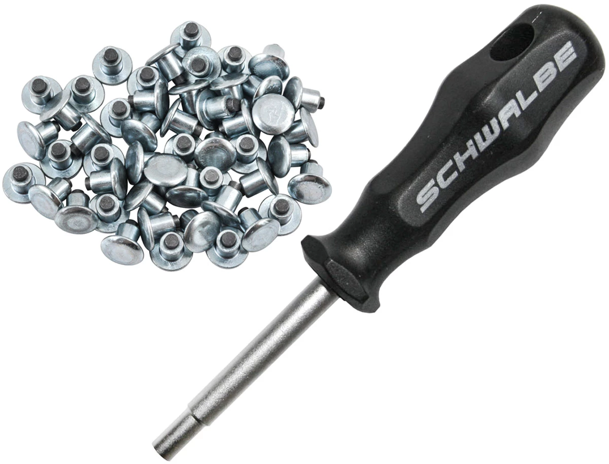 50 Crampons En Acier Pour Tous Les Pneus à Clous Schwalbe, Outils Inclus 3 50 Crampons En Acier Pour Tous Les Pneus à Clous Schwalbe, Outils Inclus