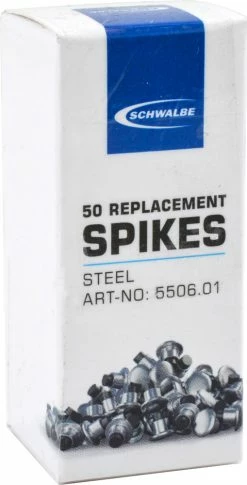50 Crampons En Acier Pour Tous Les Pneus à Clous Schwalbe -Vélo Soldes Schwalbe 50 Stahl Spikes fuer alle Schwalbe Spikereifen 5506 01 b