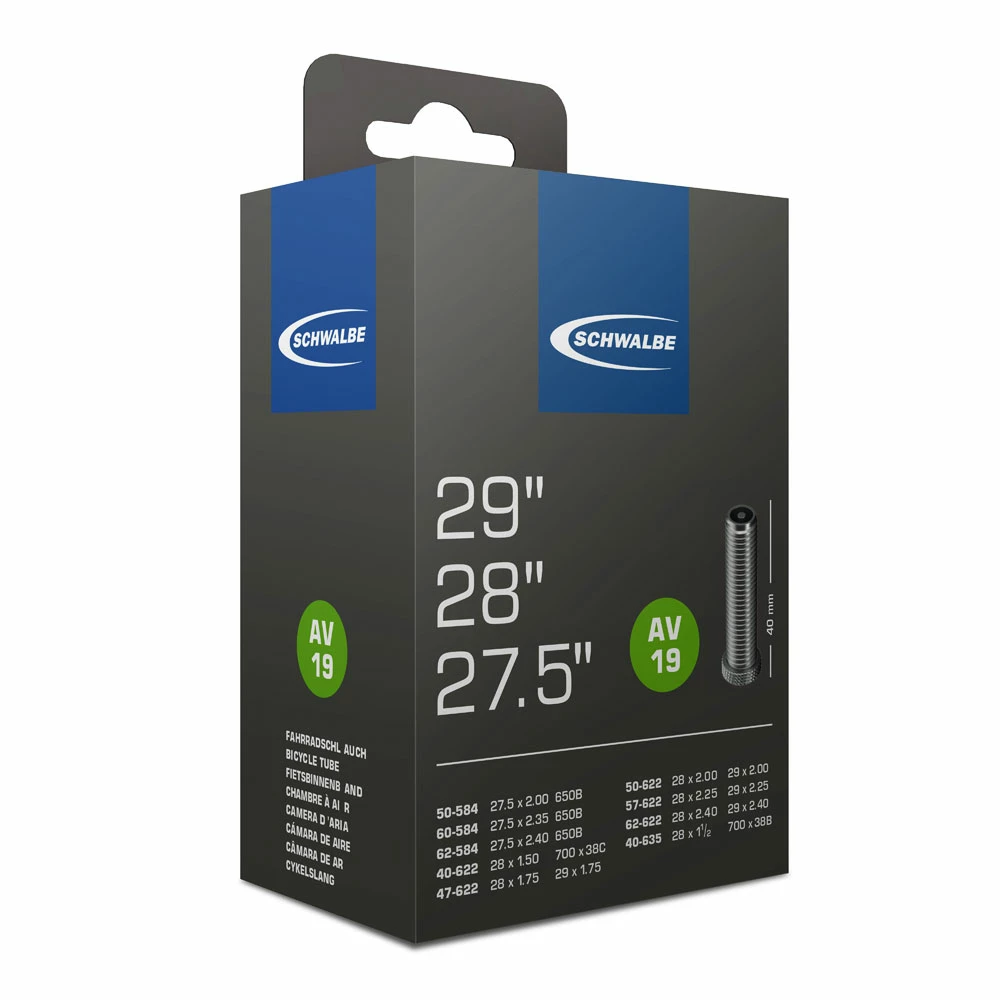 Schwalbe Tuyau AV 19 Pour 27,5/28/29 3 Schwalbe Tuyau AV 19 Pour 27,5/28/29