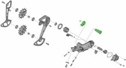 Shimano Unité D'axe Pour Support De Dérailleur RD-M6100 7 Shimano Unité D'axe Pour Support De Dérailleur RD-M6100 -Vélo Soldes Shimano Achseinheit fur RD M6100 Schaltwerk Halter Y3HK98010 c