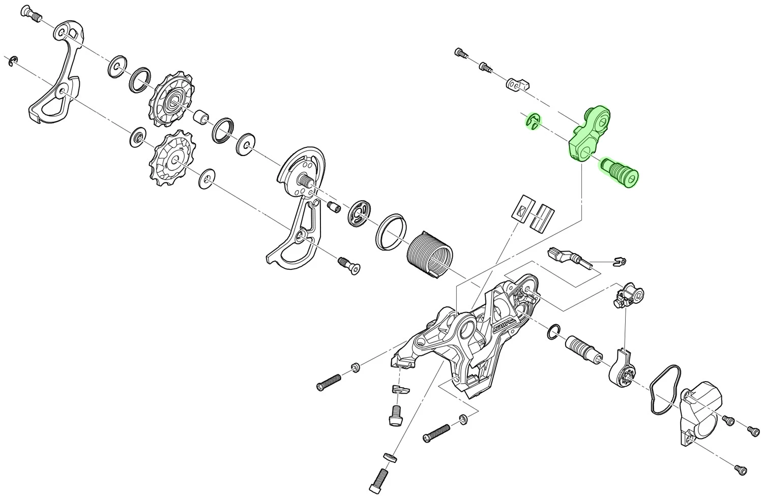 Shimano Unité D'axe Pour Support De Dérailleur RD-M820 4 Shimano Unité D'axe Pour Support De Dérailleur RD-M820 – Image 2