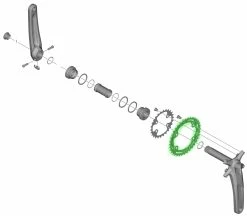 Shimano DEORE FC-M4100-2/M4100-B2 2x10 Vitesses Plateau -Vélo Soldes Shimano DEORE FC M4100 2 M4100 B2 2x10 fach Kettenblatt Y0LE98010 b