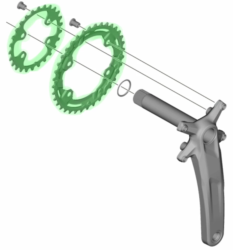 Shimano DEORE FC-M5100-2/M5100-B2 2x11 Vitesses Plateau 8 Shimano DEORE FC-M5100-2/M5100-B2 2x11 Vitesses Plateau – Image 6