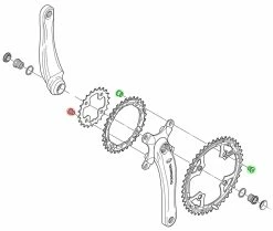 Shimano DEORE Vis De Plateau Pour FC-M540 (4 Pièces) 9 Shimano DEORE Vis De Plateau Pour FC-M540 (4 Pièces) -Vélo Soldes Shimano DEORE Kettenblattschrauben fur FC M540 Master a