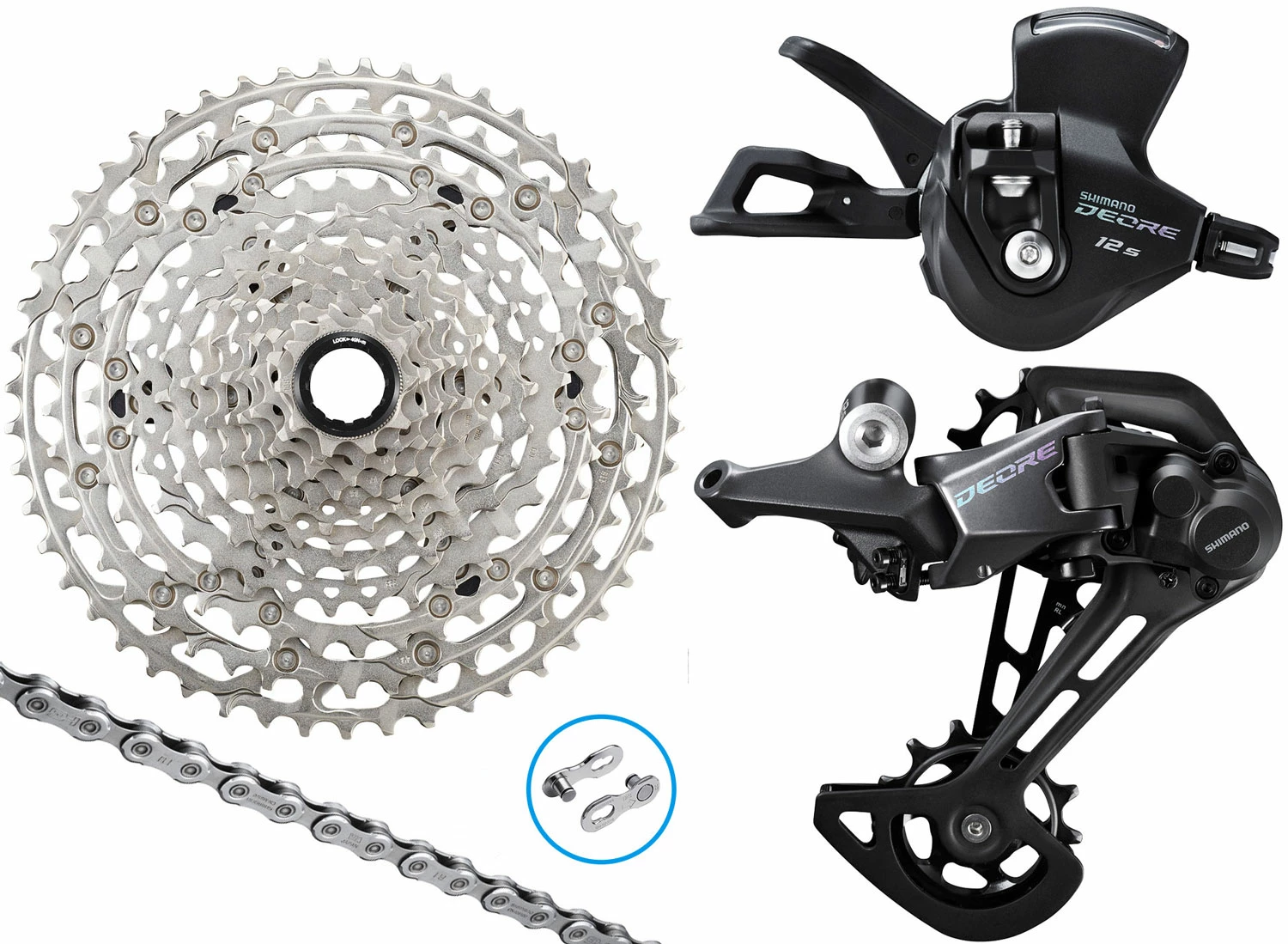 Shimano DEORE M6100 Kit De Mise à Niveau 1x12 Vitesses 10-51 I-Spec EV 3 Shimano DEORE M6100 Kit De Mise à Niveau 1x12 Vitesses 10-51 I-Spec EV