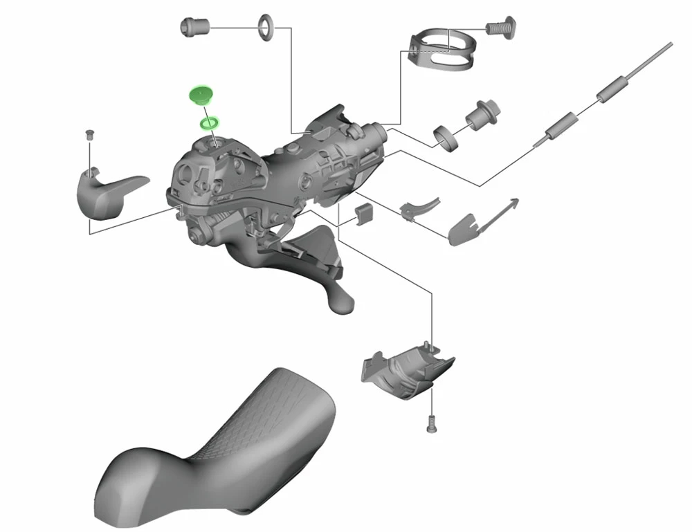 Shimano Vis De Purge Avec Bague D'étanchéité Pour ST-R9120 4 Shimano Vis De Purge Avec Bague D'étanchéité Pour ST-R9120 – Image 2