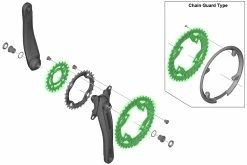 Shimano FC-M523 Plateau De Pédalier -Vélo Soldes Shimano FC M523 Kettenblat