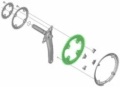 Shimano FC-T8000 Plateau 48T Pour Garde-Chaîne -Vélo Soldes Shimano FC T8000 Kettenblatt 48 Zahne fur Kettenschutzring Y1VL98010 a