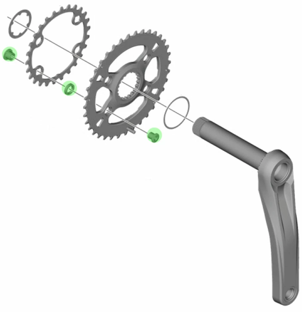 Shimano Vis De Plateau Pour FC-M610-2/MT610-B2 (4 Pièces) 4 Shimano Vis De Plateau Pour FC-M610-2/MT610-B2 (4 Pièces) – Image 2