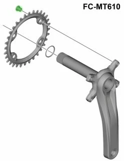 Shimano Vis De Plateau Pour FC-MT600-2/MT610 (4 Pièces) 7 Shimano Vis De Plateau Pour FC-MT600-2/MT610 (4 Pièces) -Vélo Soldes Shimano Kettenblattschrauben fur FC MT610